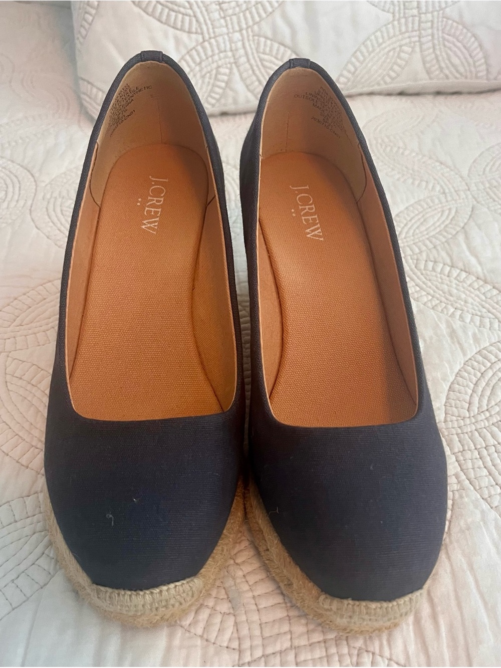 J. Crew Navy Espadrille Wedges - Picture 2 of 10